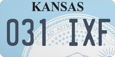 KS license plate 031IXF