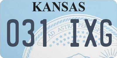 KS license plate 031IXG