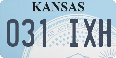 KS license plate 031IXH