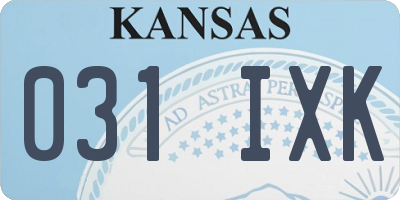 KS license plate 031IXK