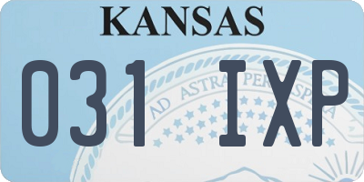 KS license plate 031IXP
