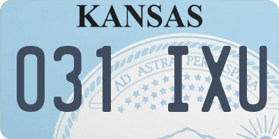 KS license plate 031IXU