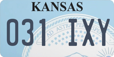KS license plate 031IXY
