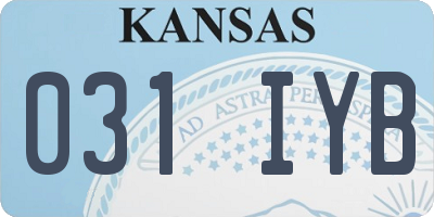 KS license plate 031IYB
