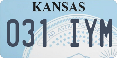 KS license plate 031IYM