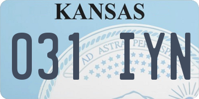 KS license plate 031IYN