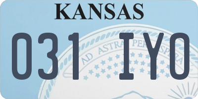 KS license plate 031IYO