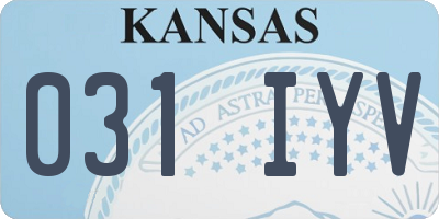 KS license plate 031IYV