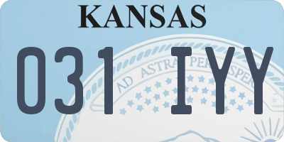 KS license plate 031IYY