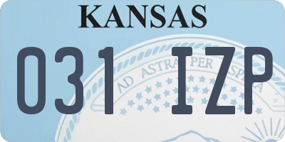 KS license plate 031IZP