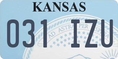 KS license plate 031IZU
