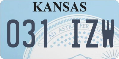 KS license plate 031IZW