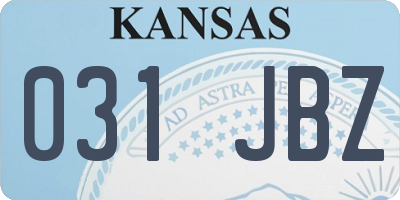 KS license plate 031JBZ