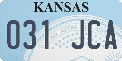KS license plate 031JCA