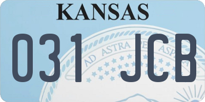 KS license plate 031JCB
