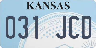 KS license plate 031JCD