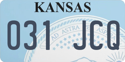 KS license plate 031JCQ