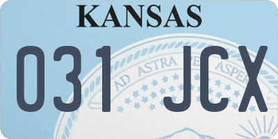 KS license plate 031JCX