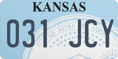 KS license plate 031JCY