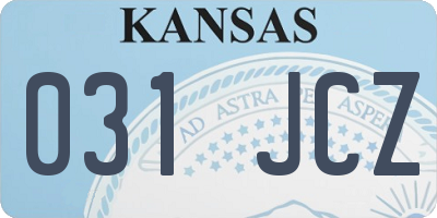 KS license plate 031JCZ