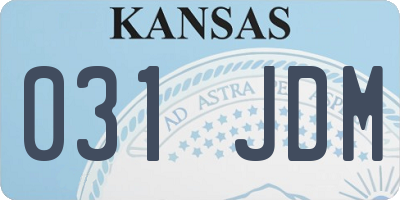 KS license plate 031JDM