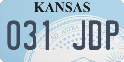 KS license plate 031JDP