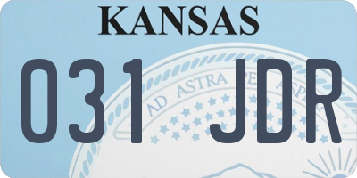 KS license plate 031JDR