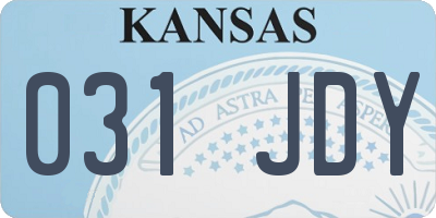 KS license plate 031JDY