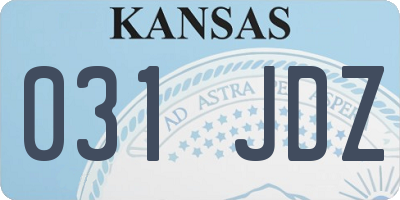 KS license plate 031JDZ