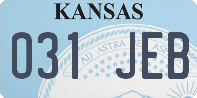 KS license plate 031JEB
