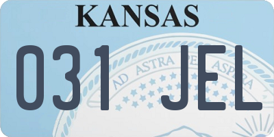 KS license plate 031JEL