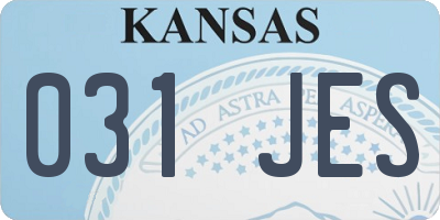 KS license plate 031JES