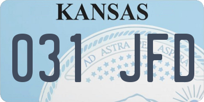 KS license plate 031JFD