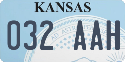 KS license plate 032AAH