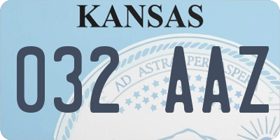 KS license plate 032AAZ