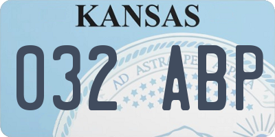 KS license plate 032ABP