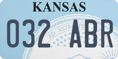 KS license plate 032ABR