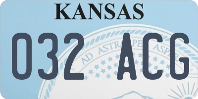 KS license plate 032ACG