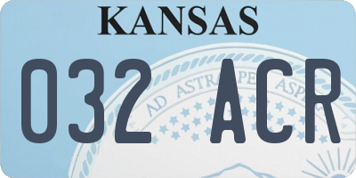 KS license plate 032ACR