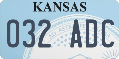 KS license plate 032ADC