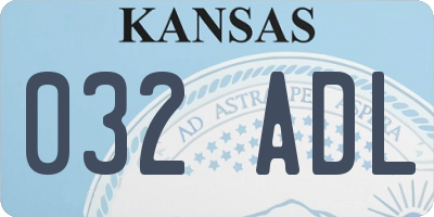 KS license plate 032ADL