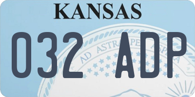 KS license plate 032ADP