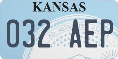 KS license plate 032AEP