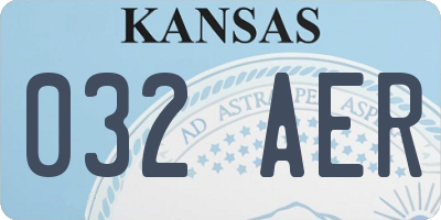 KS license plate 032AER