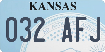 KS license plate 032AFJ