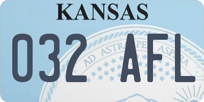 KS license plate 032AFL