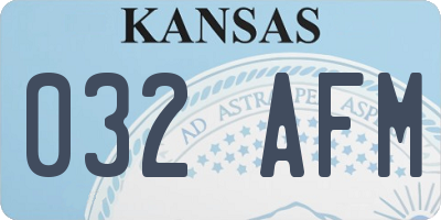 KS license plate 032AFM