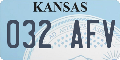 KS license plate 032AFV