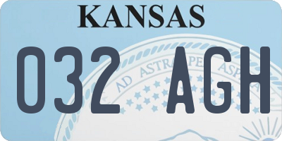 KS license plate 032AGH