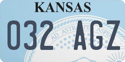 KS license plate 032AGZ